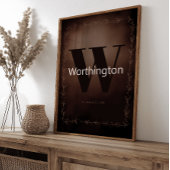 Rustieke boerderij familie achternaam westerse dec poster