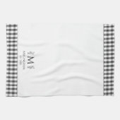 Rustieke boerderij familienaam monogram theedoek (Horizontaal)