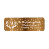Rustieke boerderij Fawn Deer Antlers Fawn Fur Etiket (Voorkant)