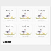 Rustieke boerderij Gans | Baby shower Favor Vierkante Sticker (Vel)