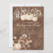 Rustieke Boerderij Geef Bedankt Diner Kaart (Voorkant)