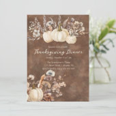 Rustieke Boerderij Geef Bedankt Diner Kaart (Staand voorkant)