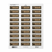 Rustieke boerderij geruite bossen retouradres etiket (Full Sheet)