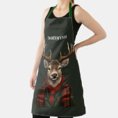 Rustieke boerderij geruite herten en groen schort (Insitu)