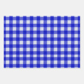 Rustieke boerderij Gingham Plaid zwart blauw rood Inpakpapier Vel (Voorkant 3)