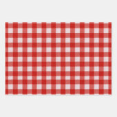Rustieke boerderij Gingham Plaid zwart blauw rood Inpakpapier Vel (Voorkant 2)