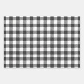 Rustieke boerderij Gingham Plaid zwart blauw rood Inpakpapier Vel (Voorkant)