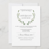 Rustieke boerderij groen | Elegante bruiloft Kaart (Voorkant)