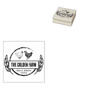 Rustieke boerderij handgetekend kippenei rubberstempel (Gestempeld)