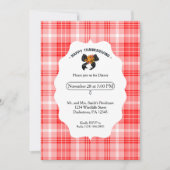 Rustieke boerderij Herfst Thanksgiving Party Plaid Kaart (Voorkant)