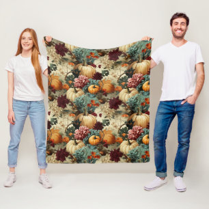 Rustieke boerderij herfstpomp orange bloem vintage fleece deken