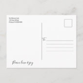 Rustieke Boerderij Hout & Sterren Kerst Kaart (Achterkant)