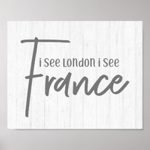 Rustieke boerderij Ik zie Londen Ik zie Frankrijk Poster