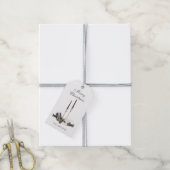 Rustieke boerderij Kerst kaarsen & Pinecones Cadeaulabel (Met Touw)