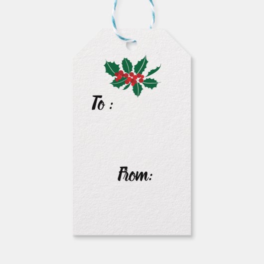 Rustieke boerderij Kerst Labels Cadeaulabel (Achterkant)