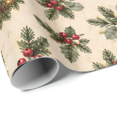 Rustieke boerderij Kerstmis Cadeaupapier (Rol Hoek)