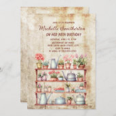 Rustieke  Boerderij Keuken 90e Verjaardag Kaart (Voorkant / Achterkant)