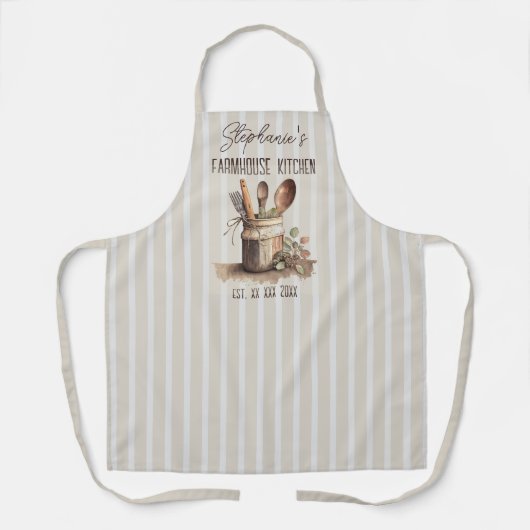 Rustieke boerderij keukengerei schort (Voorkant)