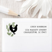 Rustieke boerderij kip retour adres label (Insitu)