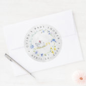 Rustieke boerderij kippen | Baby shower Favor Ronde Sticker (Envelop)