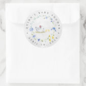 Rustieke boerderij kippen | Baby shower Favor Ronde Sticker (Tas)