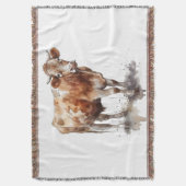 Rustieke boerderij Koe Portret Deken (Voorkant Verticaal)