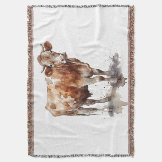 Rustieke boerderij Koe Portret Deken (Voorkant Verticaal)