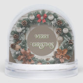 Rustieke Boerderij Krans Klantwaardering Gift Sneeuwbol (Voorkant)