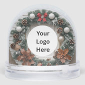 Rustieke Boerderij Krans Klantwaardering Gift Sneeuwbol (Achterkant)