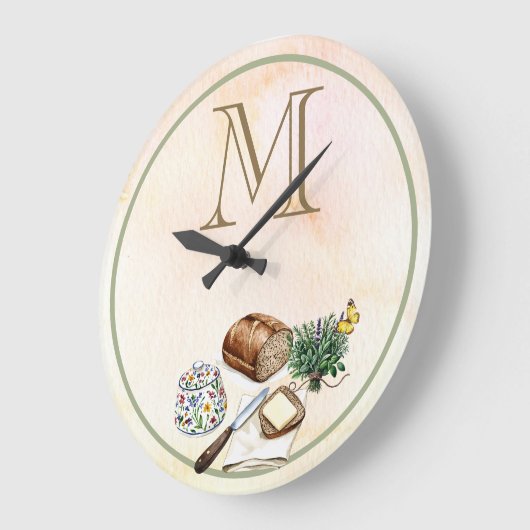 Rustieke Boerderij Kruiden & Brood Monogram famili Grote Klok (Hoek)