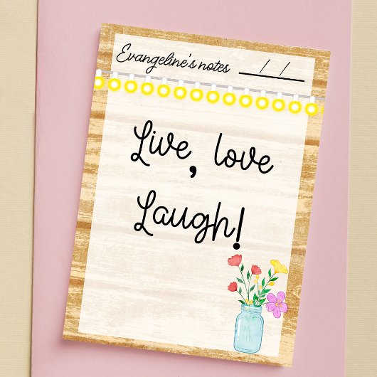 Rustieke boerderij, lampen en bloemen 4" x 6" post-it® notes