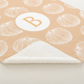 Rustieke boerderij land witte pompoenen | Monogram Sherpa Deken (3/4)