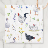 Rustieke boerderij Moeder Gans | Baby shower Favor Bedankjes Labels (Achterkant)