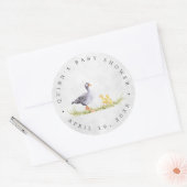 Rustieke boerderij Moeder Gans | Baby shower Favor Ronde Sticker (Envelop)