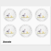 Rustieke boerderij Moeder Gans | Baby shower Favor Ronde Sticker (Vel)