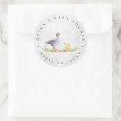 Rustieke boerderij Moeder Gans | Baby shower Favor Ronde Sticker (Tas)