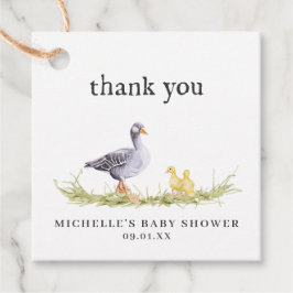 Rustieke boerderij Mother Goose | Baby Shower favo Bedankjes Labels