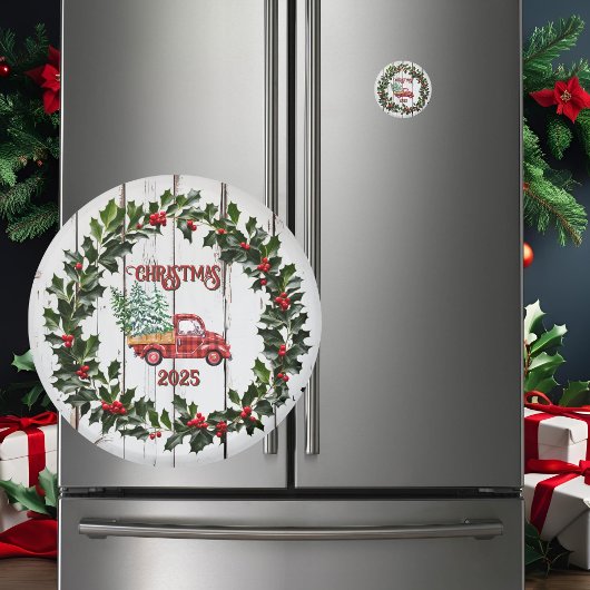 Rustieke boerderij noodlijdende hout rode vrachtwa magneet