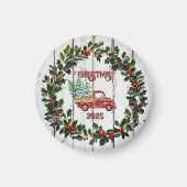 Rustieke boerderij noodlijdende hout rode vrachtwa magneet (Voorkant)