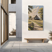 Rustieke boerderij olieverfschilderij Poster