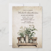 Rustieke  boerderij Planten 100th Birthday Kaart (Voorkant)