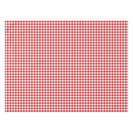 Rustieke boerderij Red Small Gingham Plaid Tafelkleed (Voorkant (Horizontaal))