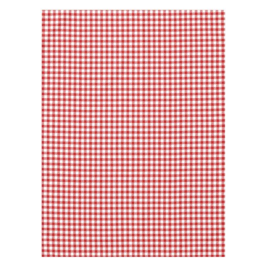 Rustieke boerderij Red Small Gingham Plaid Tafelkleed (Voorkant)