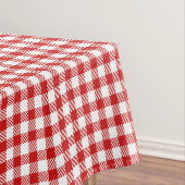 Rustieke boerderij Red Small Gingham Plaid Tafelkleed (Voorbeeld)