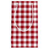 Rustieke boerderij rode cheques patroon klein cadeauzakje (Voorkant)