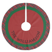 Rustieke boerderij rode groene Buffalo geruite Ker Kerstboom Rok (Voorkant)