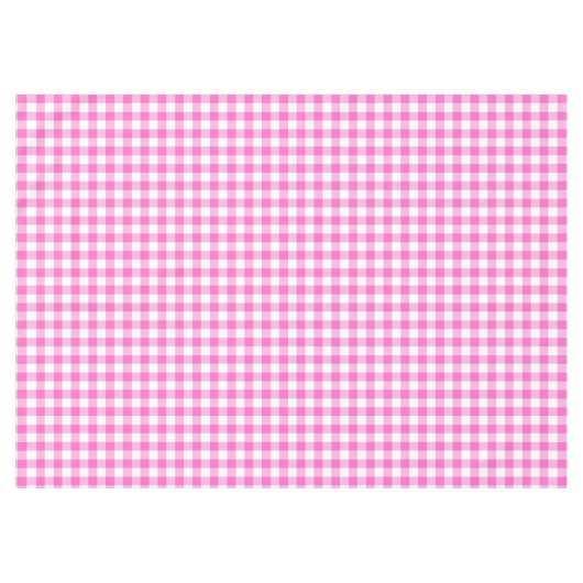 Rustieke boerderij roze en wit Gingham Plaid Tafelkleed (Voorkant (Horizontaal))