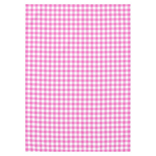 Rustieke boerderij roze en wit Gingham Plaid Tafelkleed (Voorkant)