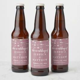 Rustieke boerderij Roze Lichten Bier Etiket