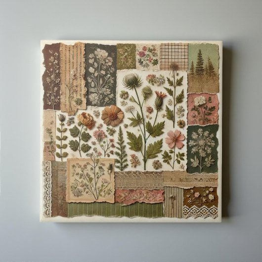 Rustieke Boerderij Sage Green Patchwork Quilt Bloe Tegeltje